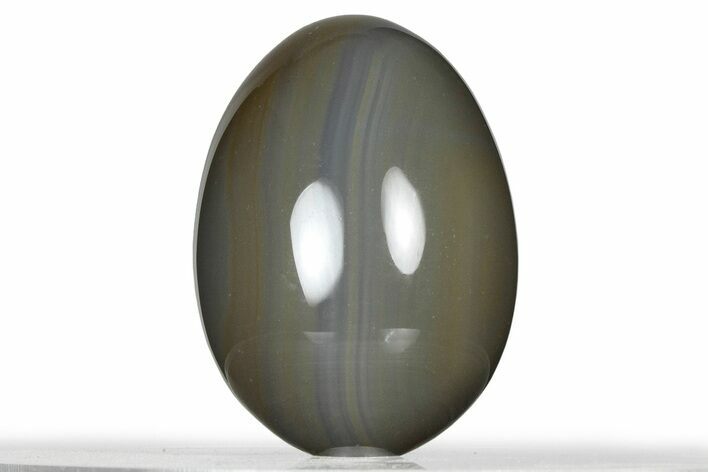 Polished Banded Brazilian Agate Egg #326824